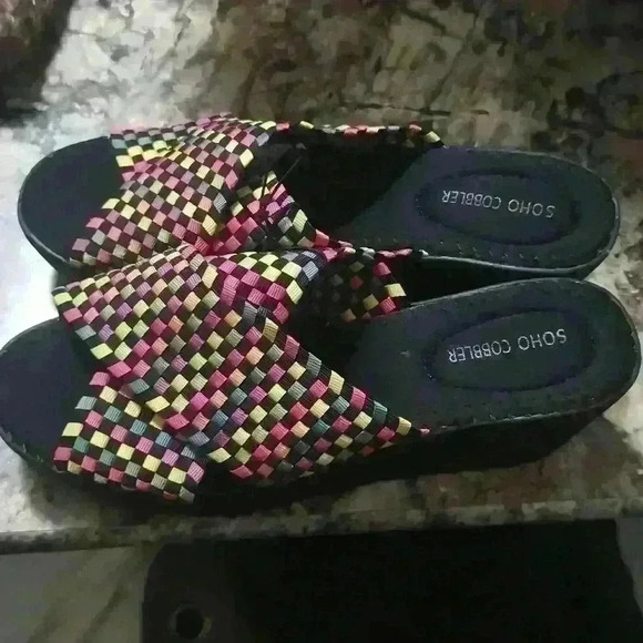 💚Nwt: Soho Cobbler Women’s Wedge Flip Flops Sandals Size: 7.5 - Picture 3 of 9